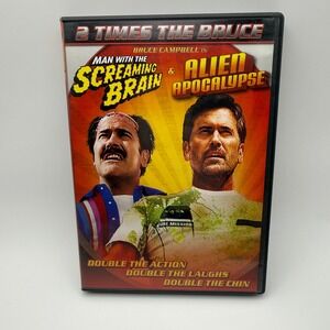 Bruce Campbell DVD Double Feature Man With The Screaming Brain Alien Apocalypse